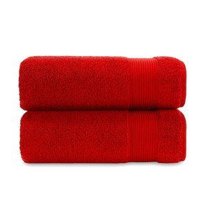 EssentialCottons Bath Towel - 2 Piece Extra Large, 100% Cotton Bath Towel RED